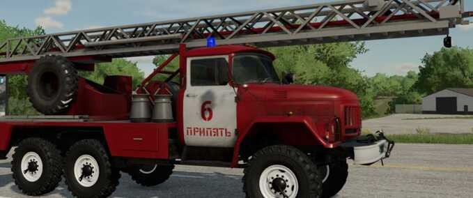 Fire department ZIL 131 AL 30 Farming Simulator mod