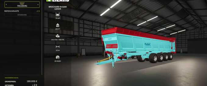 Other trailers Brochard EV2200-120WR Farming Simulator mod