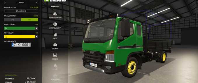 Trucks Lizard Dragon Enhanced Edition Farming Simulator mod