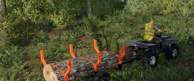 Other trailers Quad Wood Trailer Farming Simulator mod