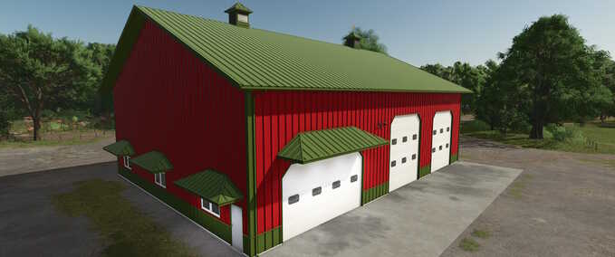 Gebäude mit Funktion Funktionale Werkstatt-Garage Landwirtschafts Simulator mod