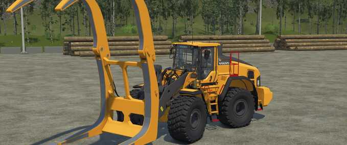 Millyard-Greifer mit bearbeitetem Volvo L180H Mod Image