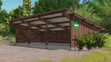 Kleine offene Garage in dunkler Holzoptik Mod Thumbnail