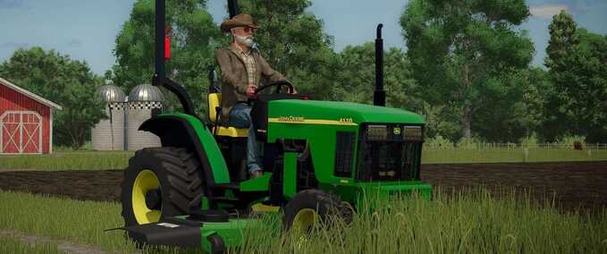 Tractors John Deere 4100 Compact Tractor and Deck Farming Simulator mod