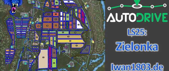 AutoDrive Streckennetz für Zielonka Mod Image