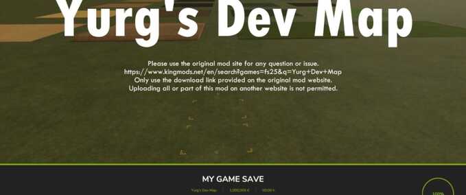 Maps Yurg's Development Map Farming Simulator mod