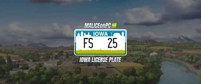 Clothing Iowa License Plate Farming Simulator mod