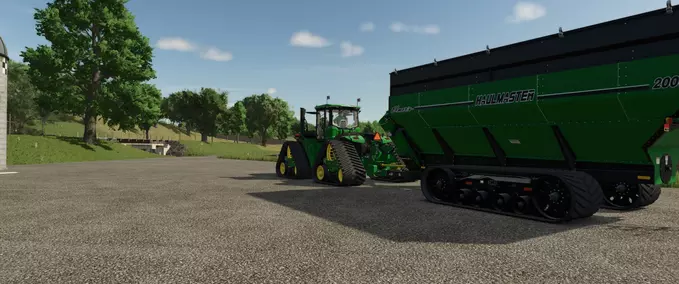 Überladewagen Elmers MFG Haul Master mit Stroben und breiteren Ketten Landwirtschafts Simulator mod