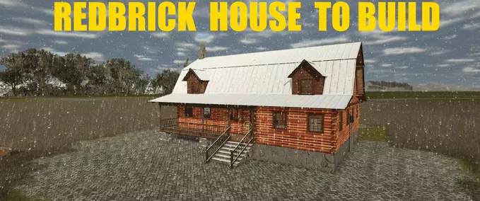 Placeable Objects Redbrick House to Build Farming Simulator mod