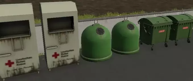 Decoration Decorative Trash Can for Map Construction Farming Simulator mod