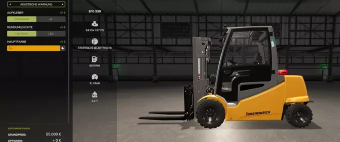 Other Vehicles Jungheinrich EFG S50 Forklift Farming Simulator mod