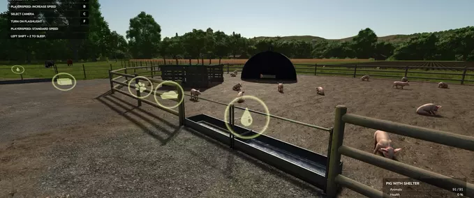 Animal Pens Pigpen with Shelters and Arks Farming Simulator mod