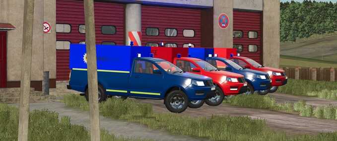 Fire department KDOW Emergency Services Pack - Fire Brigade, Police, and THW Farming Simulator mod