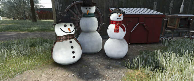 Decoration Placeable Snowman Pack Farming Simulator mod