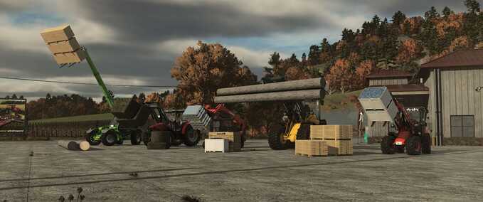 front loader Pallet Fork with Tension Belt Farming Simulator mod