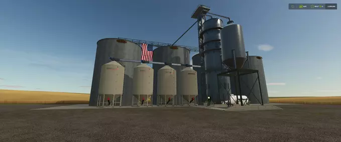 Buildings with Functions Farm Silo with Production and Dryer Farming Simulator mod