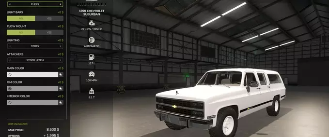 Cars 1990 Chevrolet Suburban 4x4 Farming Simulator mod