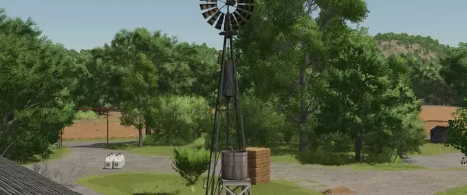 Placeable Objects Wind Turbine for Pumping and Distributing Water Farming Simulator mod