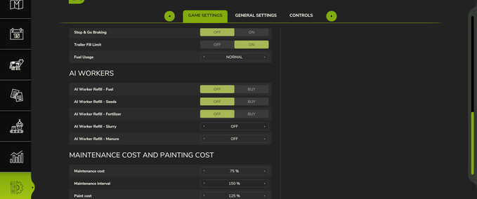 Scripts Repair and Paint Settings Farming Simulator mod