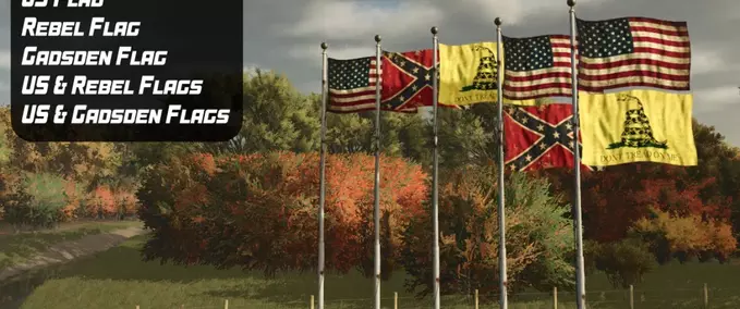 Decoration USA & Iowa Flags Pack Farming Simulator mod