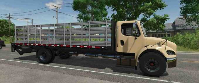 Trucks Freightliner M2 Stakebed AutoLoad Farming Simulator mod