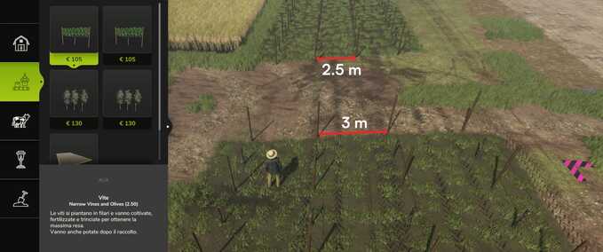 Gameplay Narrow Vines and Olives Farming Simulator mod