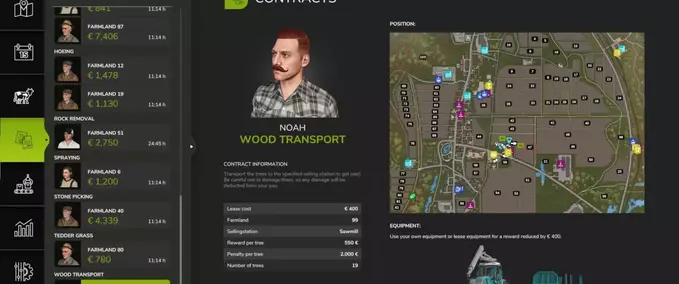 Gameplay Better Contracts Farming Simulator mod