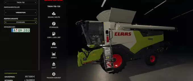 Claas Claas Trion 720-750 Pack Farming Simulator mod