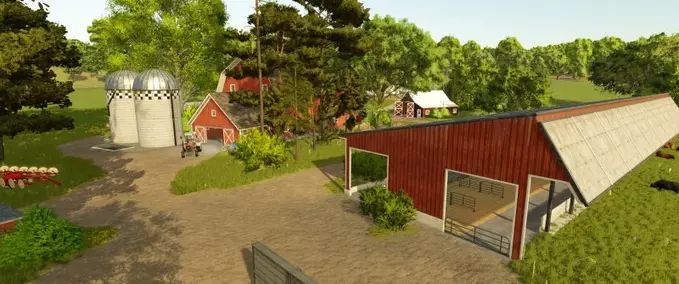 Gameplay Small American Farm in Rivenberg Springs Farming Simulator mod