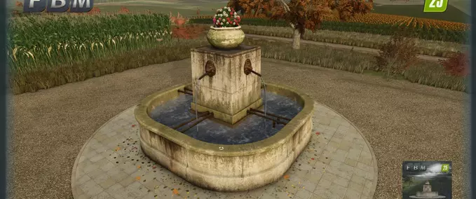 Decoration Town Fountain Farming Simulator mod