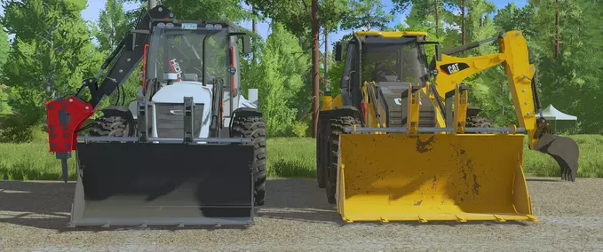 Exevators Cat Backhoe 428-444 Pack Farming Simulator mod