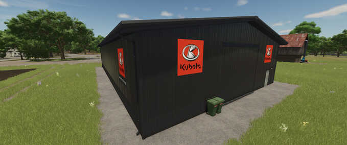 Buildings with Functions Kubota Workshop Farming Simulator mod