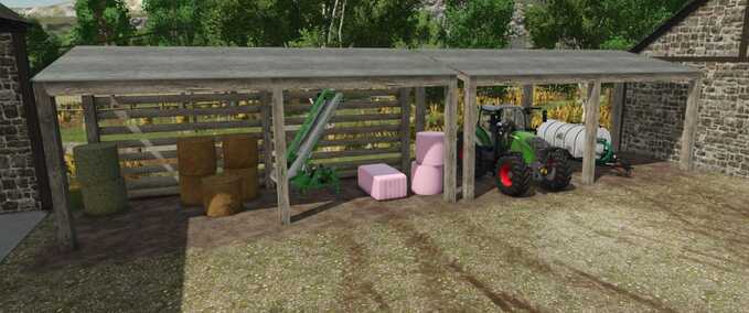 Sheds Pack of 2 Wooden Buildings Farming Simulator mod