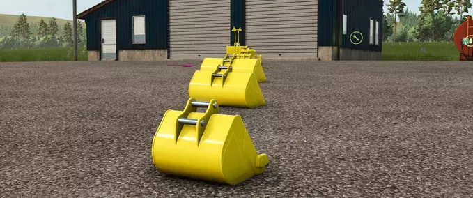 Other Implements Bucket Pack Yellow Farming Simulator mod