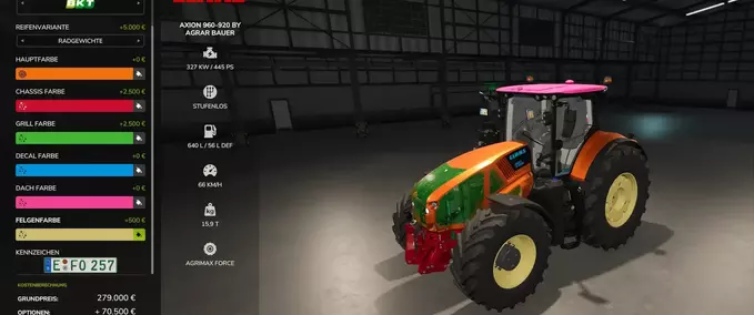 Claas Claas Axion 900 Multicolor Farming Simulator mod