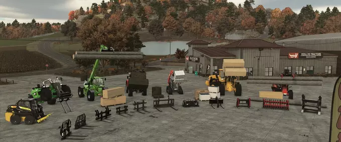 front loader Pallet Fork with Tension Belt Farming Simulator mod