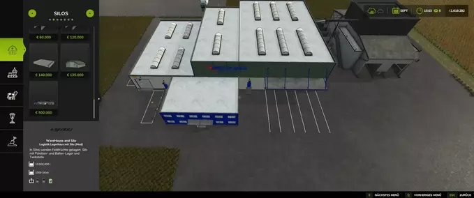 Buildings with Functions Warehouse with Silo and Gas Station Farming Simulator mod