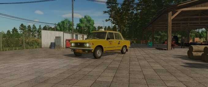 Cars Fiat 125p TAXI Zmiennicy Farming Simulator mod