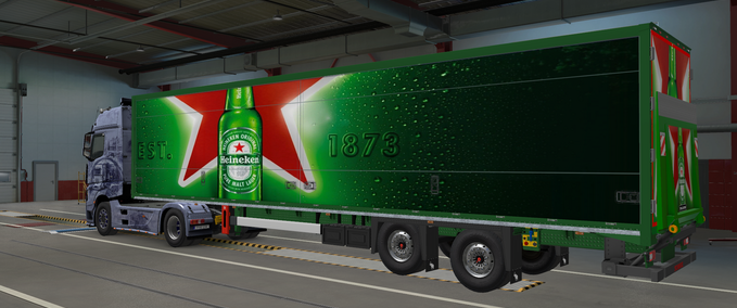 Heineken Skin swivel wall trailer Schmitz S.KO EXPRESS Skin 1.5x ETS2 / ATS Mod Image