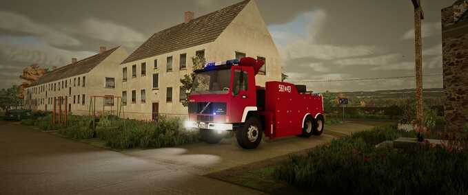 Fire department Volvo FL10 SCRd Eurocran 561 JRG Żnin Farming Simulator mod