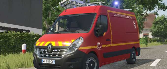 Fire department Renault Master III VTU Firefighter Farming Simulator mod