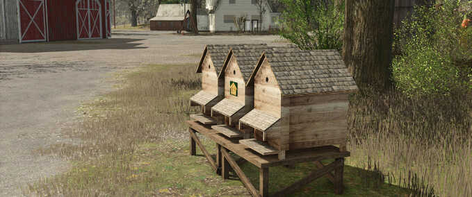 Placeable Objects Beehive with 3 Large Frames Farming Simulator mod