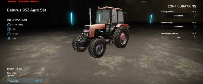 Other manufactors Belarus 952 Agro Sat Farming Simulator mod