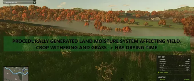 Gameplay Realistic Weather Farming Simulator mod