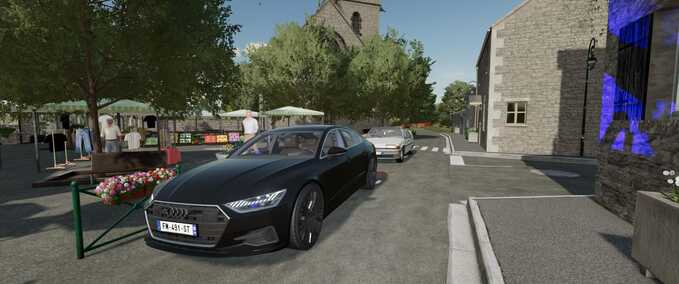 Cars Audi A7 2018 - Unmarked Gendarmerie Farming Simulator mod