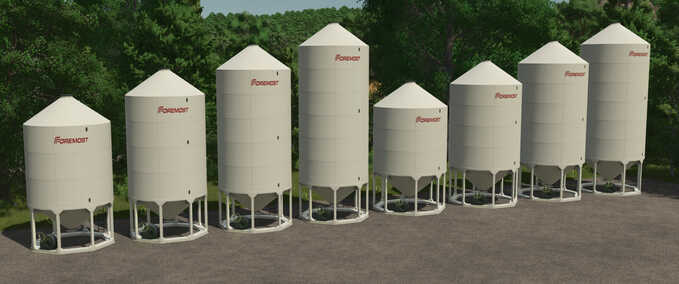 Silos Foremost Smoothwall Hopper Bin Pack Farming Simulator mod