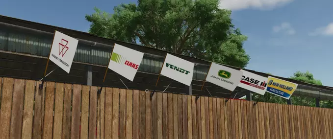 Decoration Tractor Brands Wall Flag Pack Farming Simulator mod