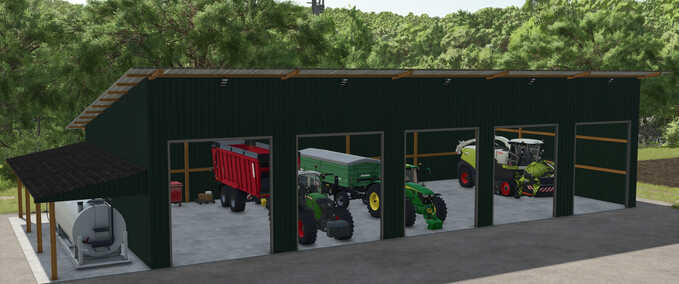 Buildings Machine Hall with Gas Station Farming Simulator mod