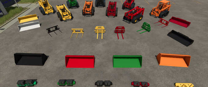 MF 711 Skid Steer Loader Pack Mod Image