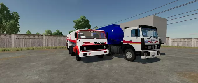 fifth wheel KamAZ 5410 and CN22 Tanker Farming Simulator mod